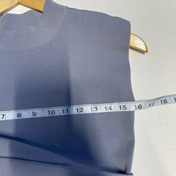 Laguna Moon Pleated Tiered Knit Dress in Blue S NWOT - Picture 14 of 16